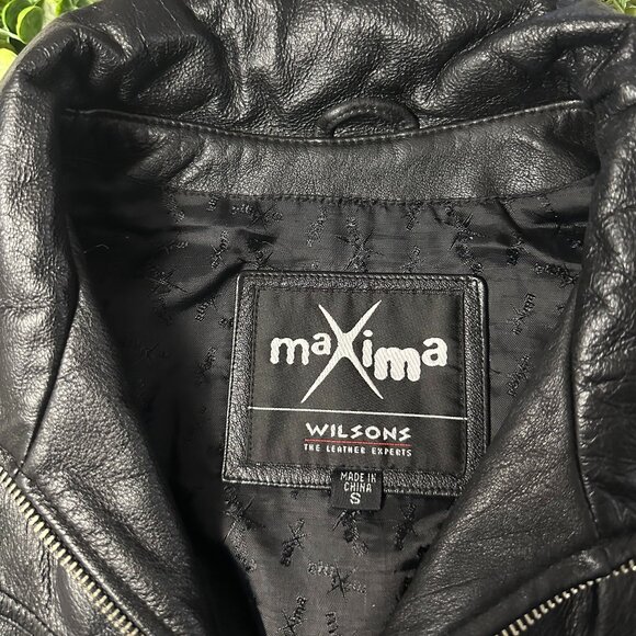 Maxima by Wilsons Black Leather Jacket - Picture 5 of 7